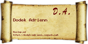 Dodek Adrienn névjegykártya